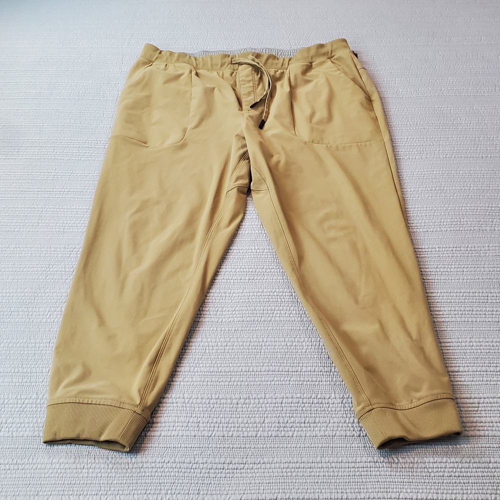 VRST Joggers Mens XXL Tan Excellent Back Zipper Pockets Stretch Commuter Pants